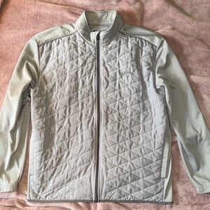 Callaway Light Gray Quilted Full-Zip Performance Jacket